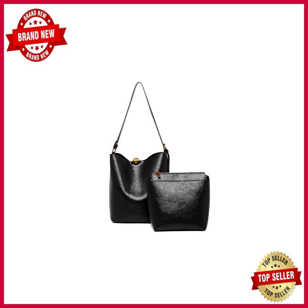 PU Leather Bucket Bag Crossbody Satchel Hobo Shoulder Tote Purse